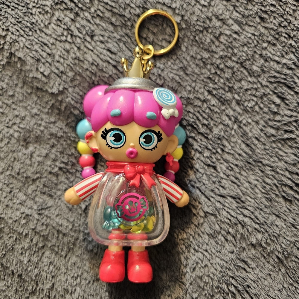 XOX Kweenie Quirky Kweens Kween of Suga Doll Figure KEYCHAIN Purse Charm Decor